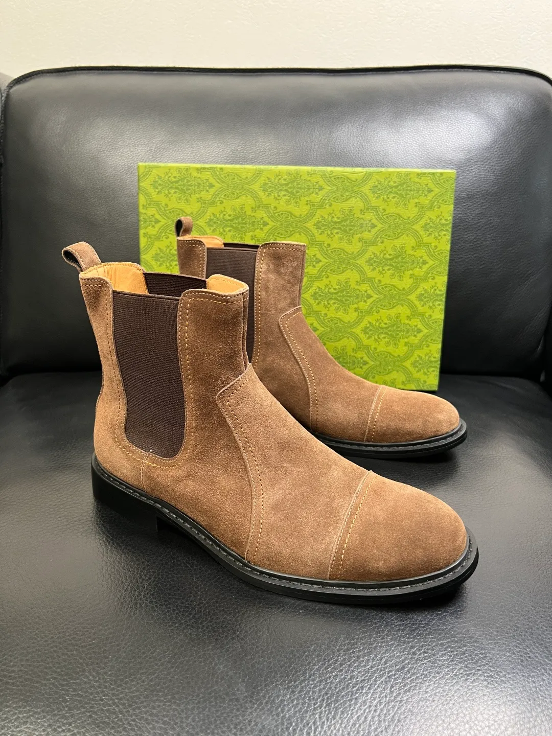 Men's shoes 💰900 Gucci High-quality top crafts Gucci Leather shoes and boots high-top series counter synchronization Original factory configuration, original cowhide imported from Italy, imported water-dyed cow lining, soles: original factory special supply original sole super comfortable, original factory and single goods High quality, welcome to compare and synchronization at the counter, code number 39-44 (customized 45)